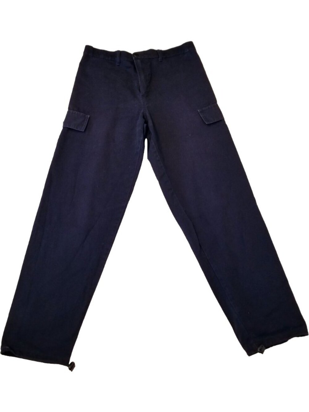 Navy Dark Blue Cargo Pants Women's XS Adjustable Hem